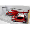 Peugeot 207 pompiers et hélicoptère